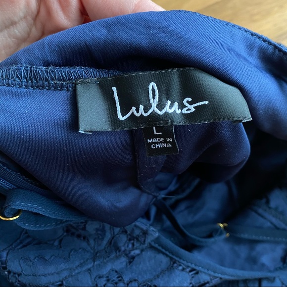 *SOLD*Lulu's Flirting with Desire Navy Blue Lace - Picture 6 of 15